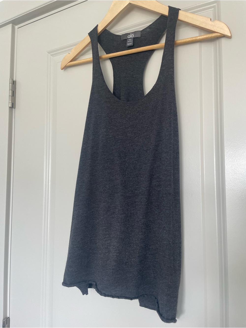 ALO Yoga Dark Gray Racerback Tank Top